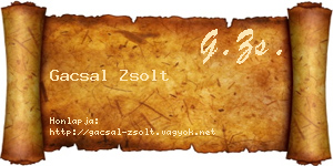 Gacsal Zsolt névjegykártya