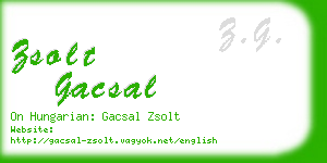 zsolt gacsal business card